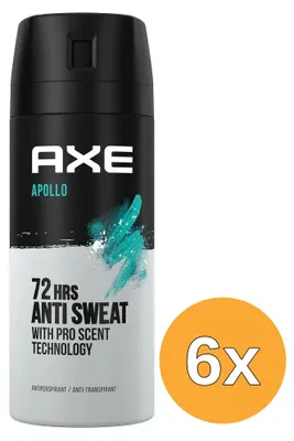 Obrázok produktu pre 6x Axe Deospray – Apollo Dry 150 ml