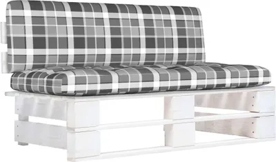 Produktbild von Outdoor-Mittelsofa Paletten Kiefernholz Imprägniert Weiß