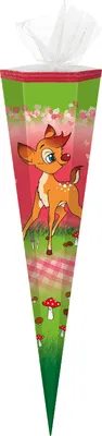 Produktbild von Schultüte / Zuckertüte / 85cm / eckig / "Rehlein"