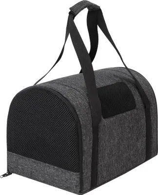 Produktbild von Hundetragetasche, Hundetransportbox, Hundebox Auto, Faltbare Katzentragetasche, Transporttasche, für Hunden oder Katzen, Schwarz Ökoleinen, 31x49x31 cm