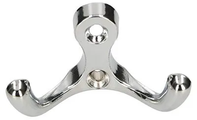 Obrázek produktu pro KOTARBAU® Háček na kabáty, různé dvojité nástěnné háčky, háčky na klobouky, chrom, 32 mm