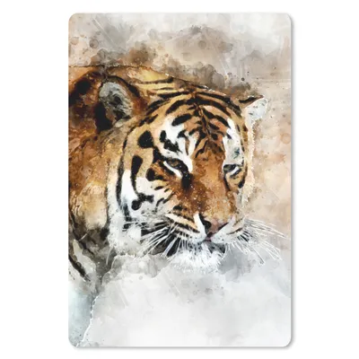 Produktbild von MuchoWow® Mauspad Mousepad Tiger - Kopf - Gemälde 40x60 cm - Mousepads - Maus Mat - Pad - Mausunterlage - Schreibtisch Accesoire