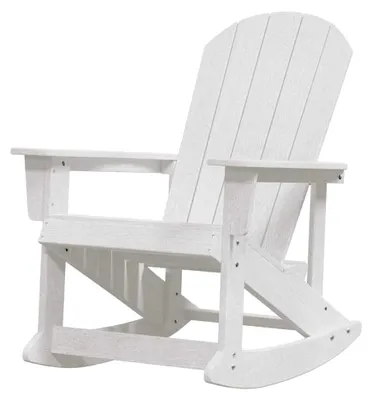 Produktbild von Adirondack Schaukelstuhl Weiß 73,5x92x90 cm HDPE Gartenmöbel