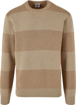 Zdjęcie produktu dla Pánské tričko Urban Classics Heavy Oversized Striped Sweatshirt warmsand/wetsand - L