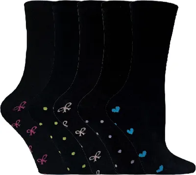 Produktbild von Sock Snob - 5er Pack Damen Bunt Baumwolle Socken mit Gepunktet und Herz Muster