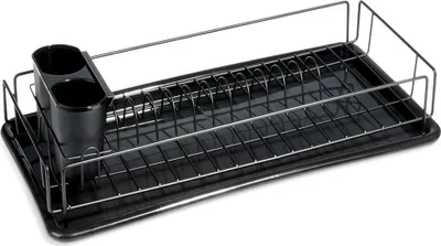 Produktbild von Vilde | Geschirrabtropfgestell - Schwarz - 50 x 24 x 9 cm - Metall - Küchenzubehör