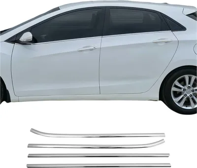 Immagine prodotto di Modanature per finestre per Hyundai i30 2012-2017 in acciaio inox cromato 4pcs