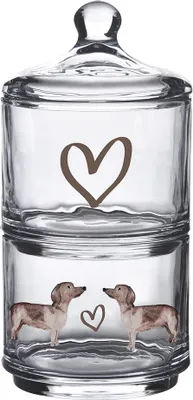 Produktbild von Clayre & Eef Vorratsglasdeckel Ø 10x21 cm Glas Dackel