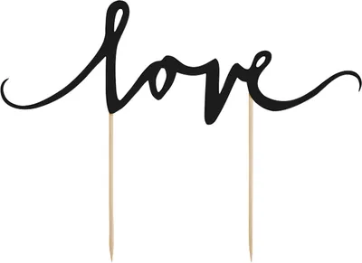 Produktbild von Cake Topper Love, schwarz