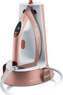 Immagine prodotto di Sencor SSI0910RS Ferro da stiro a vapore con supporto 3200 W, 5 Bar 140G/MIN Ceramica, Bianco Rosa