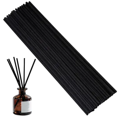 50 Diffuserstäbchen, schwarz, 300 mm, extra lang, Polyester