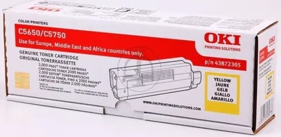 Obrázek produktu pro OKI 43872305, 2000 str., Žlutá, 1 kusů