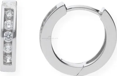 Produktbild von Creolen Weißgold 333 Zirkonia JL10-06-0055 JuwelmaLux