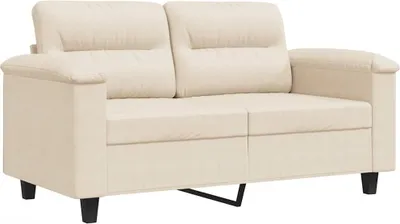 Produktbild von vidaXL 2-Sitzer-Sofa Beige 120 cm Mikrofasergewebe