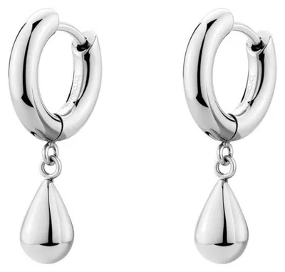 Imagen del producto de Aretes de aro con forma de lágrima, modelo BPC44