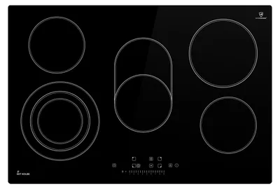 Image de Plaque Electrique 80 cm 8,7 kW 5 Zones de cuisson 9 niveaux de puissance