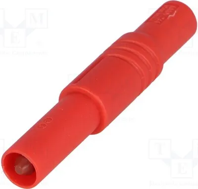 Produktbild von 1x Stecker 4mm Bananen 1kVDC 0,5÷2,5mm2 Bananenstecker 4mm rot 24A 3mΩ isoliert