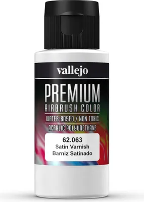 Premium Color Auxiliary Vallejo 62063 Satin Varnish 60ml Airbrush Farbe