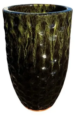 Zdjęcie produktu dla Doniczka ceramiczna Provencelia MEROVEE Czarno-zielony, Ø23 cm x H35 cm, mrozoodporna