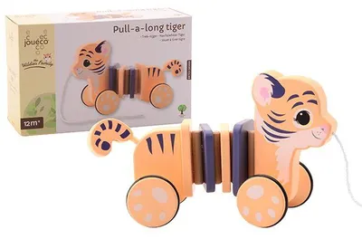 Image de Tigre à tirer en bois Jouéco