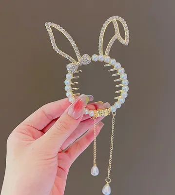 Produktbild von Haarspangen für Mädchen, Strass-Haarspangen, lange Quaste, Haarschmuck, Haarschmuck, D