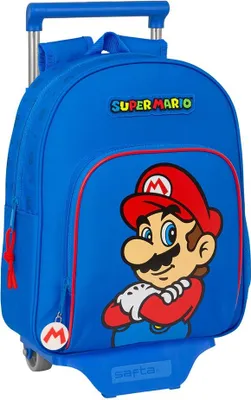 Produktbild von Safta Super Mario Play Rucksack Mit Trolley-rollen Blau  Blau One Size