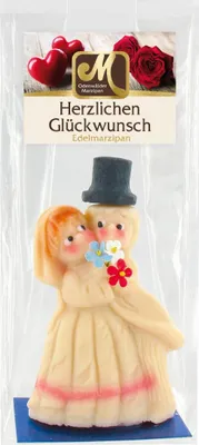 Produktbild von Odenwälder Marzipan Hochzeitspaar Herzlichen Glückwunsch 120g