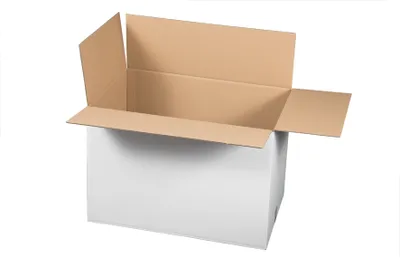Produktbild von 20x Faltkarton 600x400x400mm - stabil weiß 2-wellig Karton Versandkarton Versandschachtel
