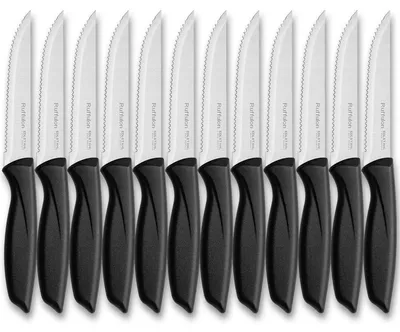Produktbild von Steakmesser-Set 12-teilig mit Wellenschliff, Edelstahl, spülmaschinenfest, Silber