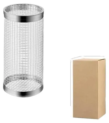 Obrázek produktu pro Grilovací košík, nerezová ocel, přenosný design, rozměry 20x9x9 cm