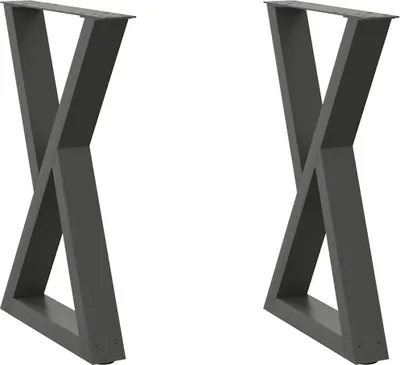 Zdjęcie produktu dla vidaXL Nogi do stołu jadalnianego 2 szt. Antracyt 50x(72-73,3) cm Stal