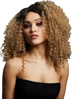 Produktbild von Lizzo Perücke in Caramel für Damen als Kostüm Accessoire