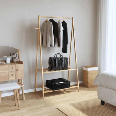 Immagine prodotto di Appendiabiti con Ripiani 96x45,5x150,5 cm in Bambù