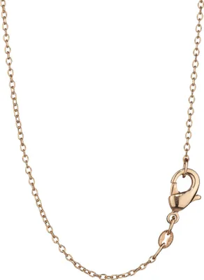 Produktbild von 50cm elegante Ankerkette rund Messing Vergoldet 1,1mm breite Halskette Collier
