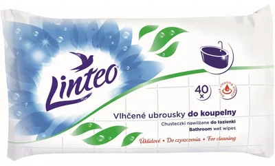 Immagine prodotto di Salviette umidificate Linteo per la pulizia del bagno, 40 pz