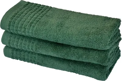 Immagine prodotto di Asciugamano, telo da bagno in cotone, spesso, 500 g/m² Uno 50x100 cm Verde scuro