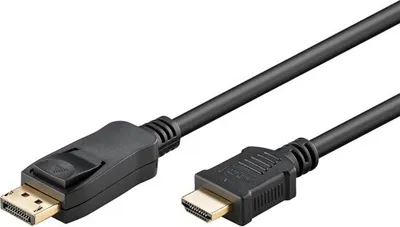 Image de Câble vidéo DisplayPort mâle - HDMI mâle 2m noir