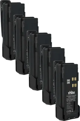 Produktbild von vhbw 5x Akku kompatibel mit Motorola XPR7550, XPR7550e, XPR7380e, XPR7500, XPR7580 Funkgerät, Walkie Talkie (2600 mAh, 7,4 V, Li-Ion) + Gürtelclip