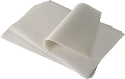 Produktbild von Papstar Metzgerwachspapier, 1/8 Bogen "pure", eckig 37,5 x 25 cm, weiß mit Palmwachsbeschichtung à 12,5 kg