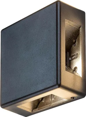 Zdjęcie produktu dla Kinkiet zewnętrzny LED Rabalux Lippa, 6W, IP54, czarny, 120x120x50mm