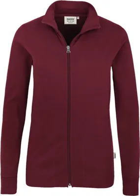 Produktbild von HAKRO Interlock Sweatjacke Damen #227 Gr. L weinrot