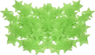 Produktbild von 100 Stück leuchtende Sterne-Wandaufkleber, die im Dunkeln leuchten, nicht klebende Sternaufkleber mit Klebeband im Lieferumfang enthalten, für die Dekoration von Decken, Schlafzimmern und Kinderzimmern