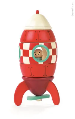 Produktbild von Janod Magnetspielzeug - Holzrakete Bausatz fr Kinder