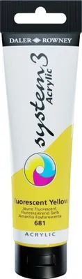 Produktbild von Daler Rowney System3 Acrylfarbe Fluorescent Yellow 150 ml 1 stk