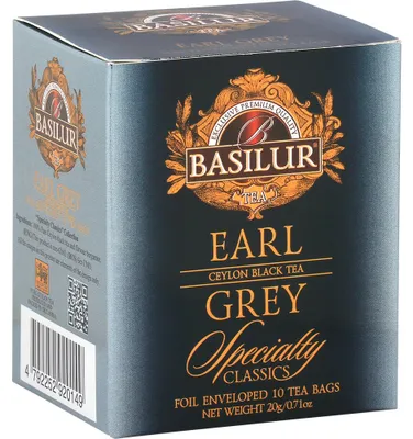 Zdjęcie produktu dla Basilur EARL GREY herbata czarna BERGAMOTKA - 10x2g