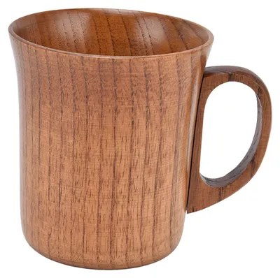 Produktbild von 280 ml Holzbecher mit Henkel aus Jujubeholz für Büro, Tee, Kaffee, Wasser, Wein, Whiskey