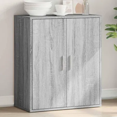 Zdjęcie produktu dla vidaXL Kredens szary Sonoma 79x38x80 cm Materiał drewnopochodny