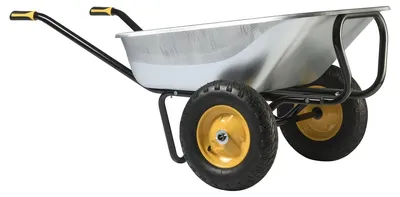 Image de Brouette Expert Twin galv. 150 L, roue gonflable