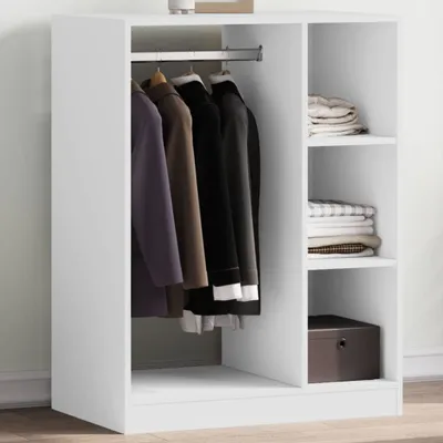 Obrázok produktu pre Šatníková skriňa biela 77x48x102 cm materiál na báze dreva