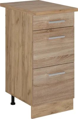 Produktbild von Küchenunterschrank Vicco R-Line Sonoma 40 cm mit Schubladen, AP Eiche, Model 53863